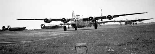 The take-off of the 467th Bomb Group, Miles Coolidge Memorial Collection The bombers of the 467th